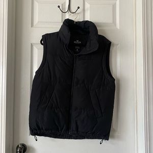 black puffer vest